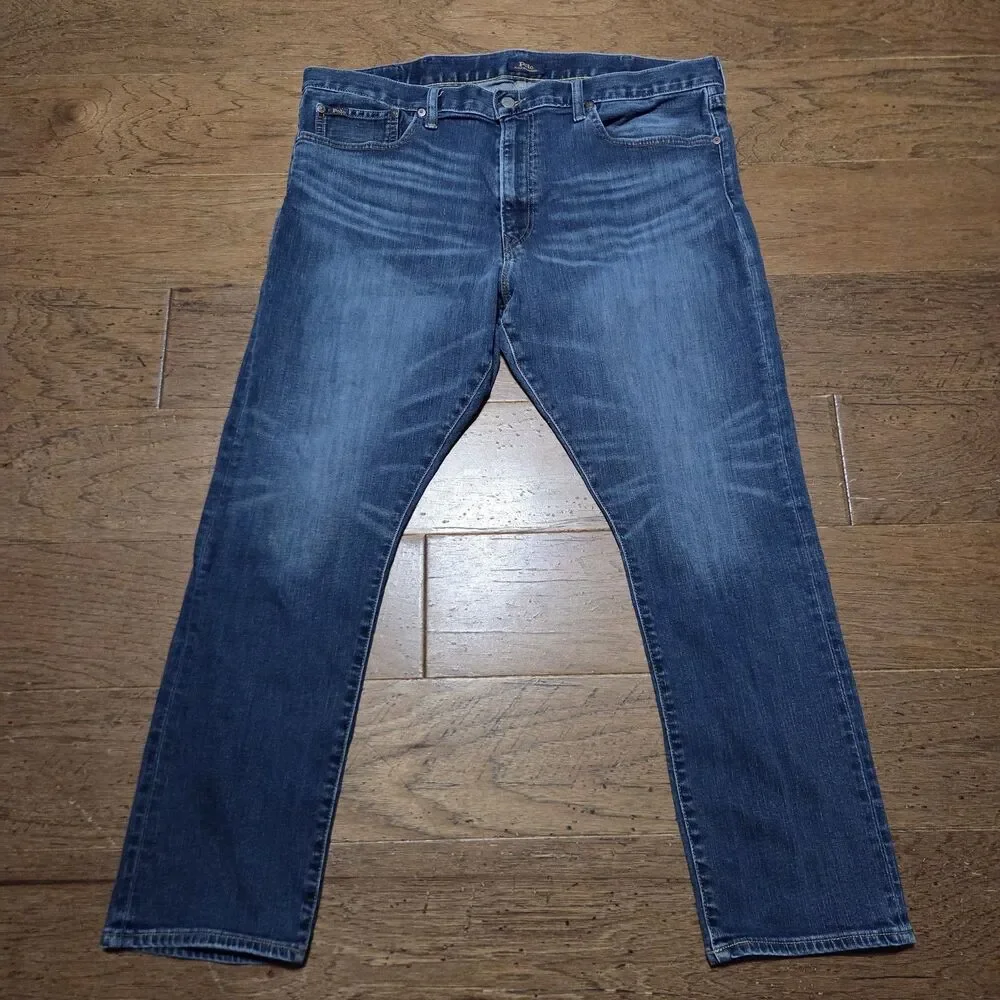 Polo Ralph Lauren The Sullivan Slim Denim Jeans Men's 40x30 Blue Distressed